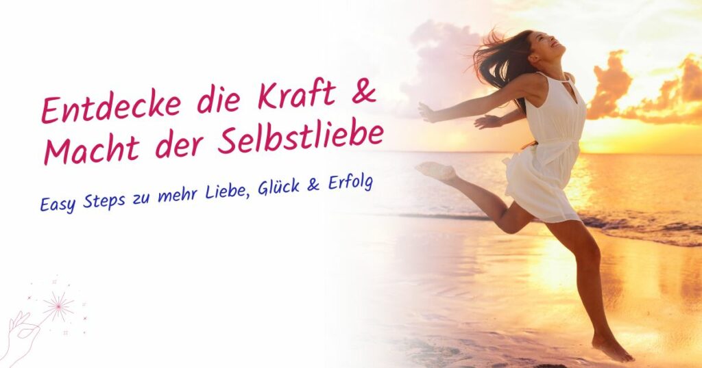 Selbstliebe, die kraft und macht in dir erwecken, Frau am Strand frei